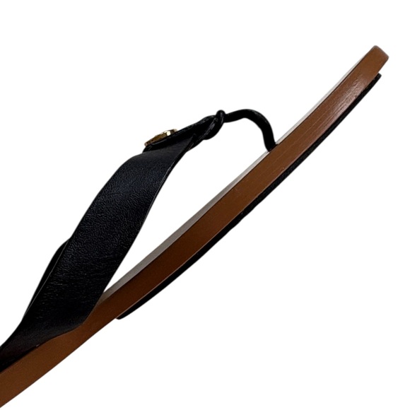 EUC Tory Burch Leather Manon Thong Sandals Black Size 8 - Picture 5 of 7